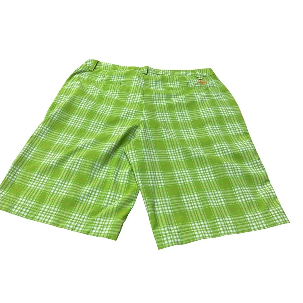 PUMA Green Plaid Golf Shorts Size 36 Men’s Summer Casual Sporty Lightweight NWOT - Picture 5 of 10